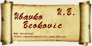 Ubavko Beoković vizit kartica